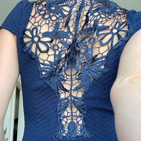 Sweetheart blue mini dress - Picture 3 of 4